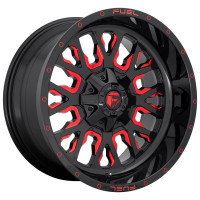 Fuel D612 Stroke Gloss Black Red Tinted Clear