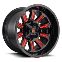 Fuel D621 Hardline Gloss Black Red Tinted Clear