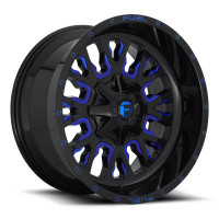 Fuel D645 Stroke Gloss Black Blue Tinted Clear