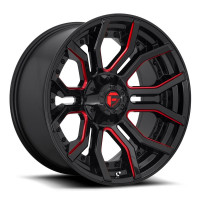 Fuel D712 Rage Gloss Black Red Tinted Clear